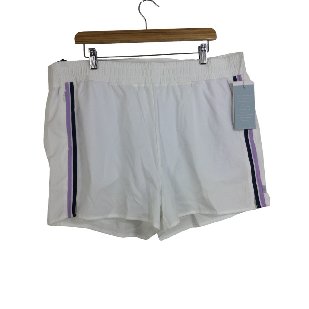Calme Elements Hike Running Shorts Lined Drawstring White L NWT